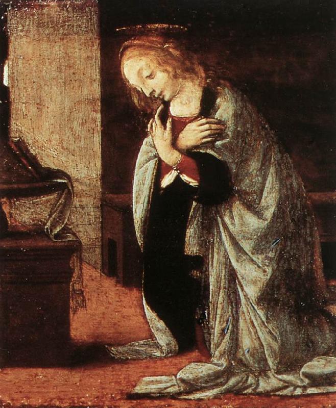 LEONARDO da Vinci Annunciation (detail) ey79 oil painting picture